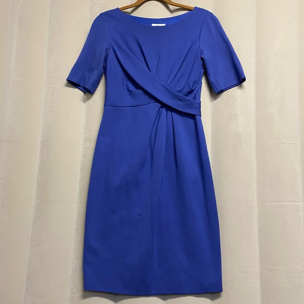 Moschino Women’s Dress Size 8 Shift Cross Over Front Designer Quiet Luxury